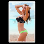 Etui carte bancaire Belle femme à la plage 10