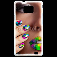 Coque Samsung Galaxy S2 Bouche et ongles multicouleurs 5
