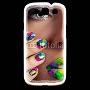 Coque Samsung Galaxy S3 Bouche et ongles multicouleurs 5