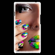 Coque LG Optimus L9 Bouche et ongles multicouleurs 5