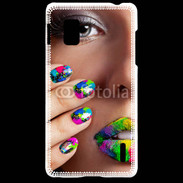 Coque LG Optimus G Bouche et ongles multicouleurs 5