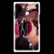 Coque LG Optimus L9 Dominatrice sexy avec menottes 