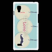 Coque LG Optimus L9 I love moustache 5