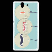 Coque Sony Xperia Z I love moustache 5