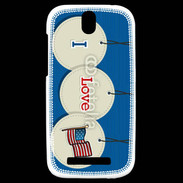 Coque HTC One SV I love USA 5