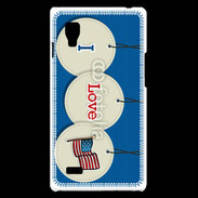Coque LG Optimus L9 I love USA 5