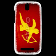 Coque HTC One SV Cupidon sur fond rouge