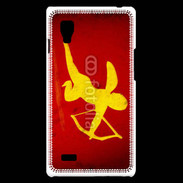 Coque LG Optimus L9 Cupidon sur fond rouge