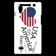 Coque LG Optimus L9 I love USA 6