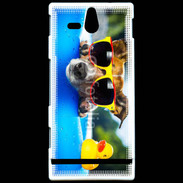 Coque Sony Xperia U Chien à la piscine 5