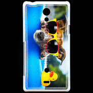 Coque Sony Xperia T Chien à la piscine 5