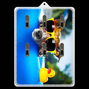 Porte clés Chien à la piscine 5