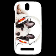 Coque HTC One SV Chien et musique