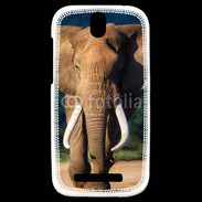 Coque HTC One SV Éléphant de face