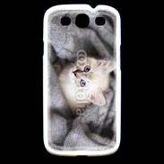 Coque Samsung Galaxy S3 Chaton aux yeux bleus 10