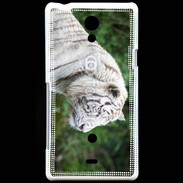 Coque Sony Xperia T Magnifique tigre blanc