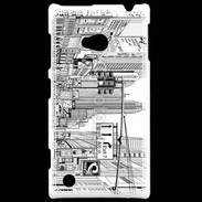 Coque Nokia Lumia 720 Rue de New York en dessin noir et blanc