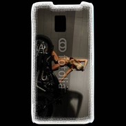 Coque LG P990 Femme sexy moto 3