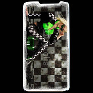 Coque LG P990 Femme sexy moto 4