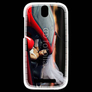 Coque HTC One SV Mariée dans roadster