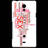 Coque Sony Xperia T Nuage de mots sexy 2