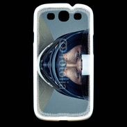 Coque Samsung Galaxy S3 homme avec casque de moto