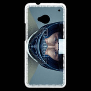 Coque HTC One homme avec casque de moto