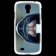 Coque Samsung Galaxy S4 homme avec casque de moto