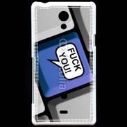 Coque Sony Xperia T Clavier humour fuck you
