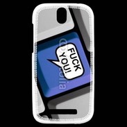 Coque HTC One SV Clavier humour fuck you