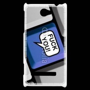 Coque HTC Windows Phone 8S Clavier humour fuck you