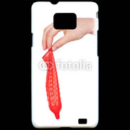 Coque Samsung Galaxy S2 préservatif rouge