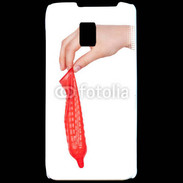 Coque LG P990 préservatif rouge