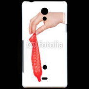 Coque Sony Xperia T préservatif rouge