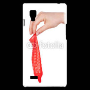 Coque LG Optimus L9 préservatif rouge