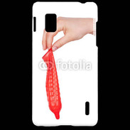 Coque LG Optimus G préservatif rouge