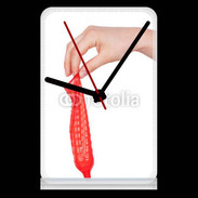 Pendule de bureau préservatif rouge