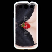 Coque Samsung Galaxy S3 soutien gorge avec une fraise