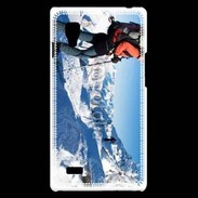Coque LG Optimus L9 Skieuse en montagne extrême 5