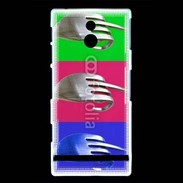 Coque Sony Xperia P Fuck fourchettes
