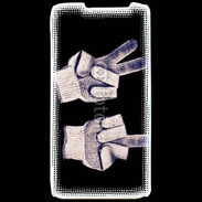 Coque LG P990 double fuck gants