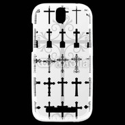 Coque HTC One SV Fond croix