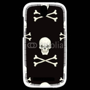 Coque HTC One SV Fond tête de mort 3