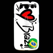 Coque Samsung Galaxy S3 I love Brésil 2