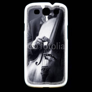 Coque Samsung Galaxy S3 Violoncelliste en noir et blanc 5