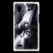 Coque LG Optimus L9 Violoncelliste en noir et blanc 5