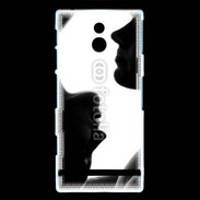 Coque Sony Xperia P Couple en noir et blanc 10