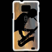 Coque Samsung Galaxy S2 Saxophoniste au couché de soleil