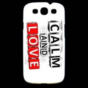 Coque Samsung Galaxy S3 Keep calm et love me