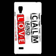 Coque LG Optimus L9 Keep calm et love me